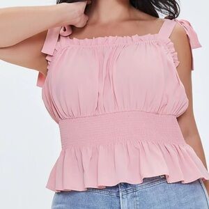 Forever 21 Light Pink Ruffled Blouse